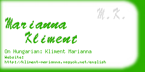 marianna kliment business card